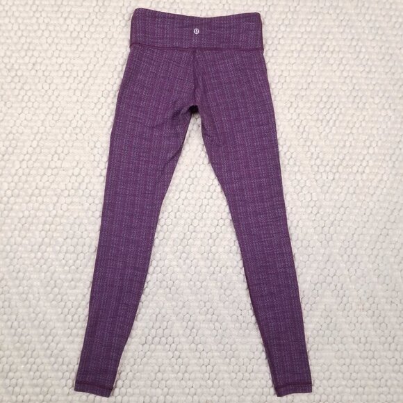 Lululemon Wunder Under Pant *Textured Ziggy Wee September Plum - Picture 4 of 5